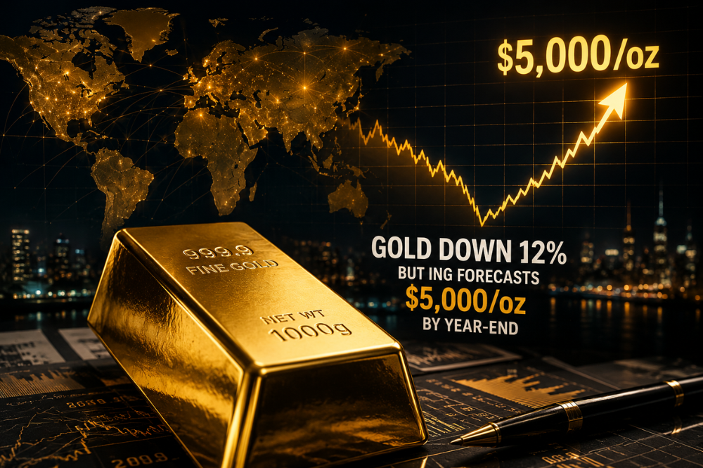 Gold Down 12% But ING Forecasts $5,000/oz by Year-End | What US Buyers Should Know