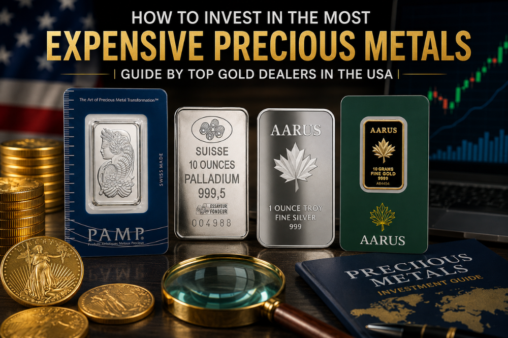 How to Invest in the Most Expensive Precious Metals | Top Gold Dealers in the USA
